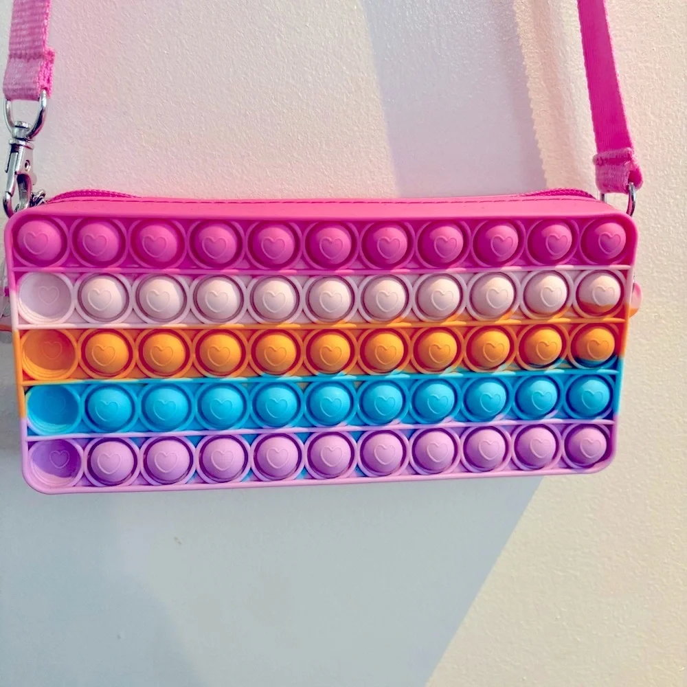 NWOT Girls Multicolor Pop It Bag